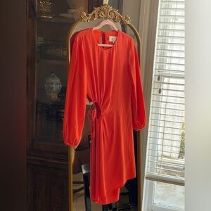 Ba&sh Bonita Cut Out Mini Dress in Vibrant Orange